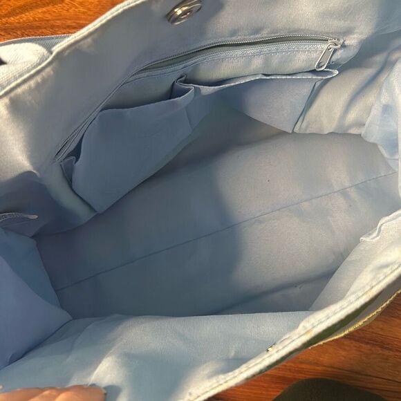 Unbranded blue cotton picnic in the‎ park satchel purse unique 3D bag - Picture 5 of 8